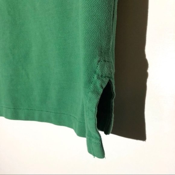 American Eagle Men's Green Solid Jersey Polo - Picture 6 of 8
